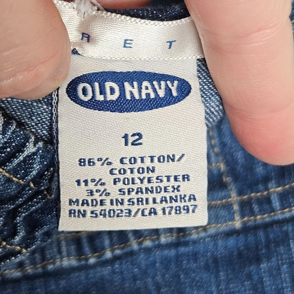 Old Navy Girls Size 12 Denim Jean Halter Dress Side Zipper 2002‎ Y2k Minimalist